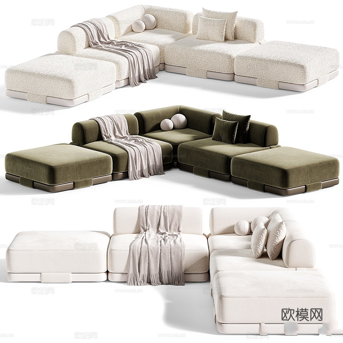 INSULA modular Sofa 02 By Kett3d模型
