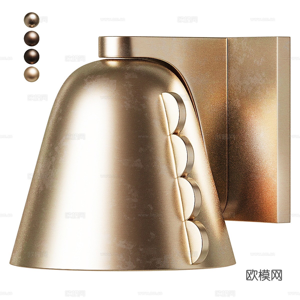 现代轻奢儿童金属壁灯3d模型