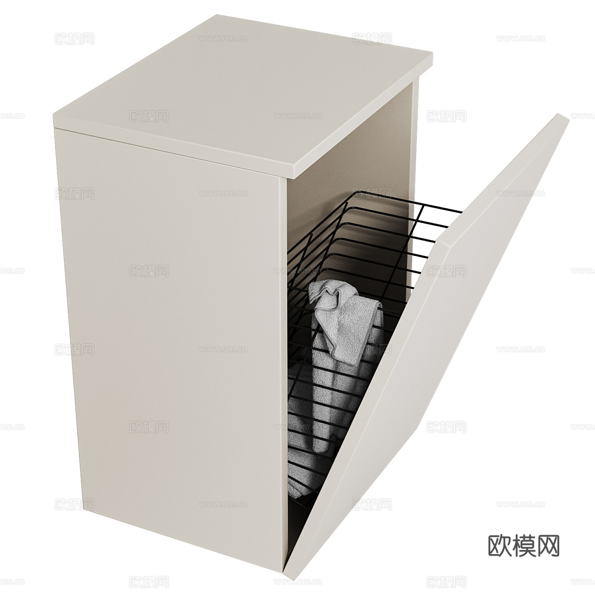 现代内置折叠洗衣篮3d模型