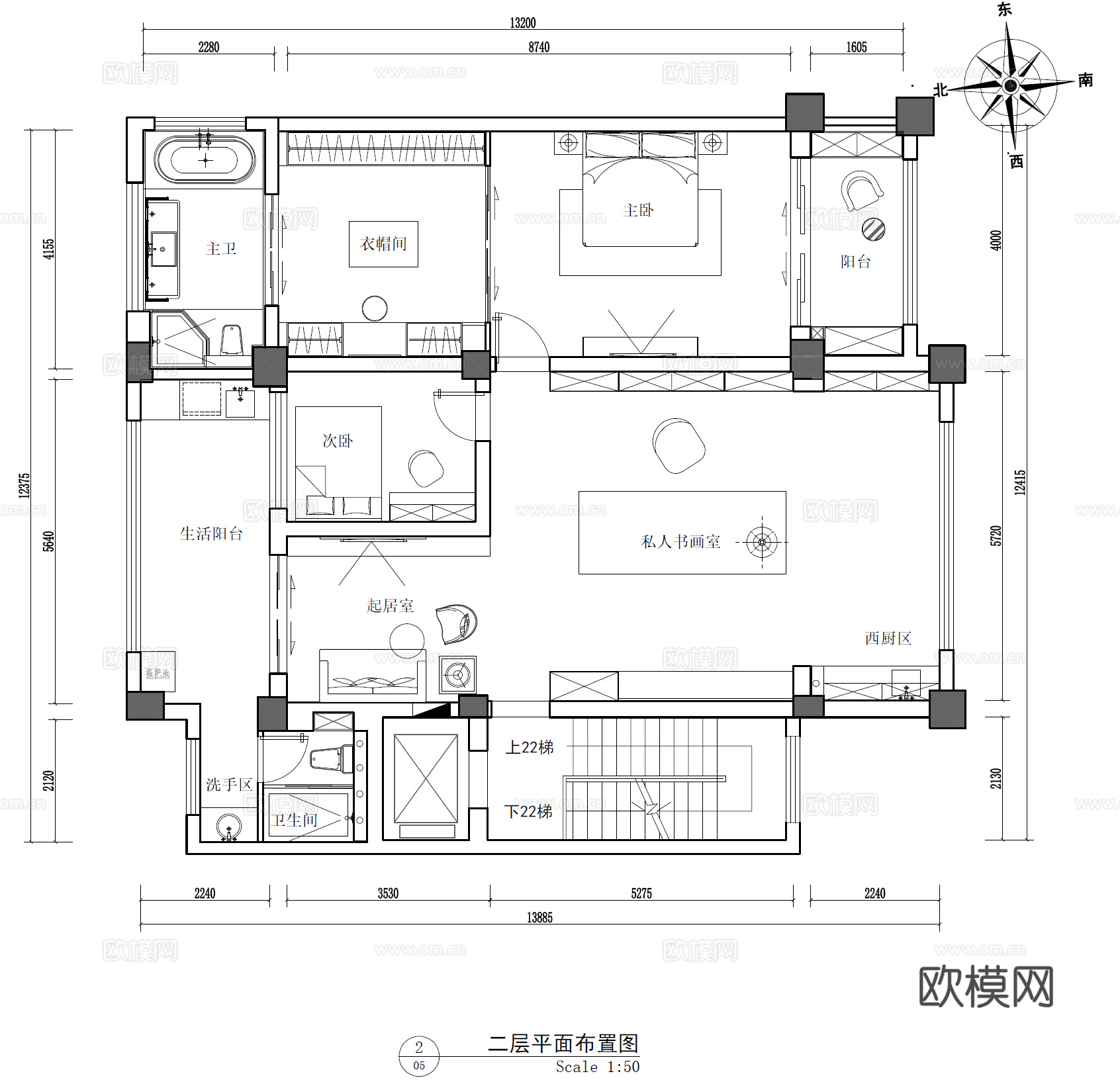 海南海口怡新村极简中式四层别墅住宅丨施工图丨物料丨效果图cad施工图