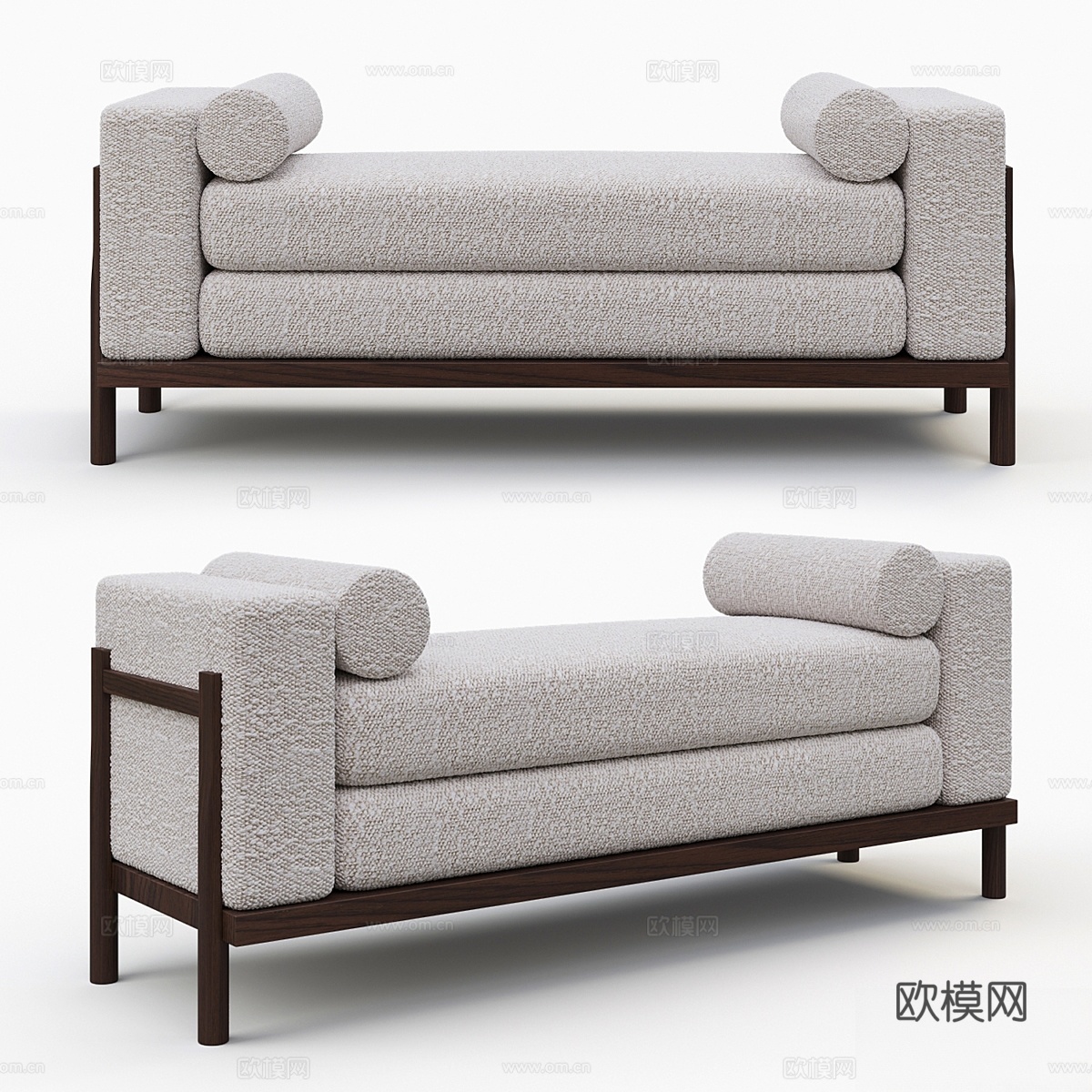 长凳 Baker Dantone Home 161cm3d模型