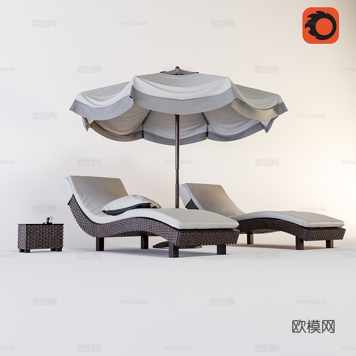 Hoff 迈阿密躺椅3d模型