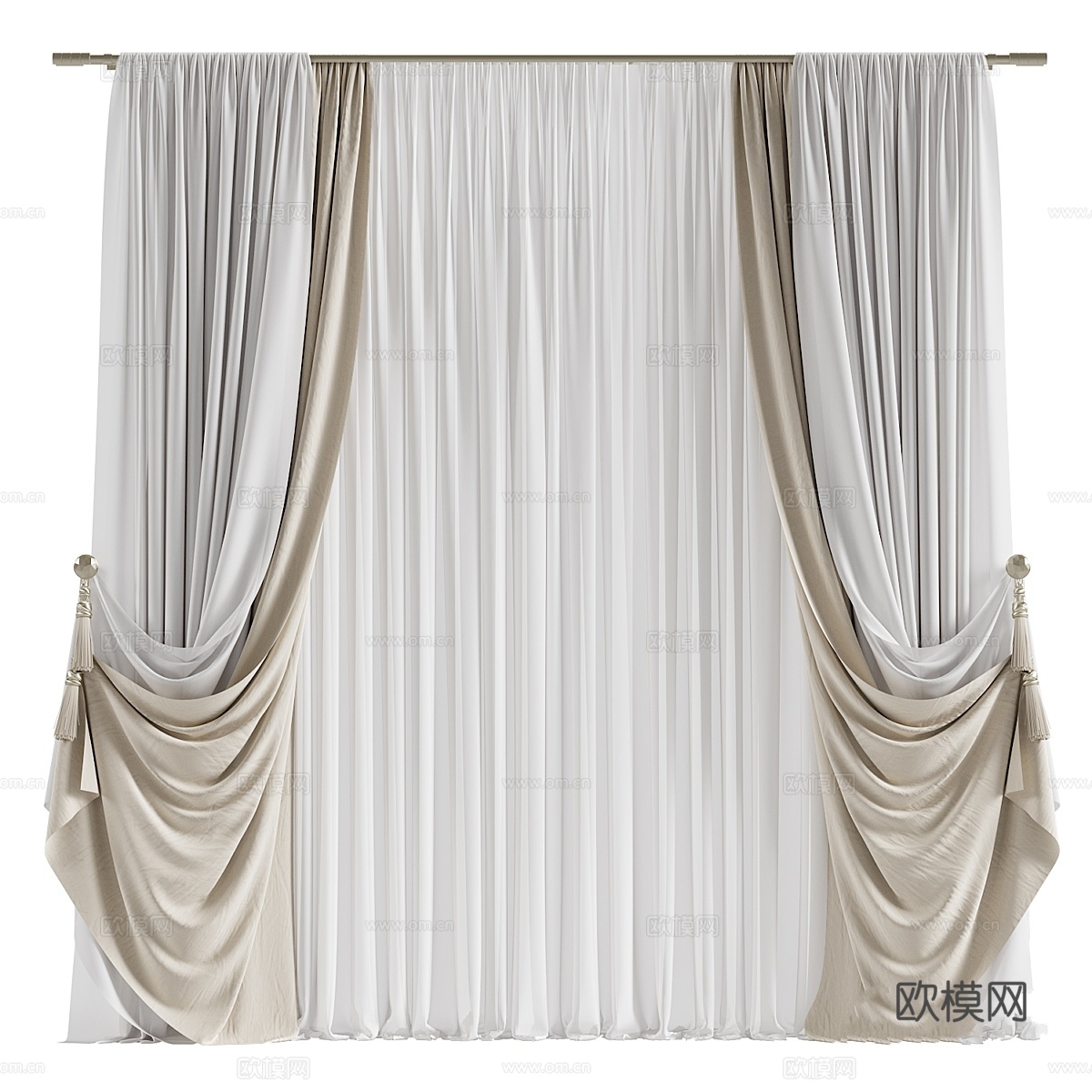 窗帘 #0563d模型下载