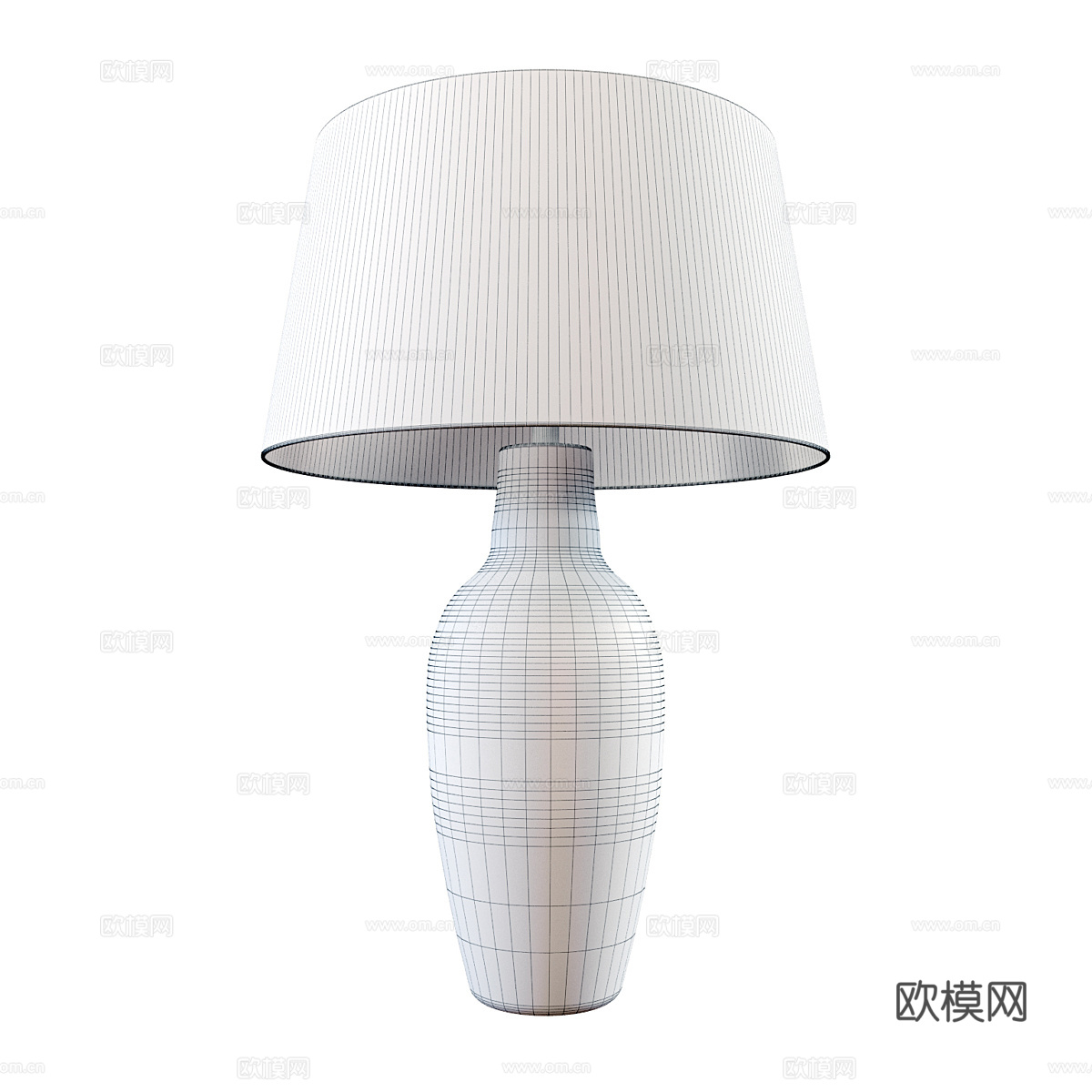 新中式装饰台灯3d模型下载（渲染图2）