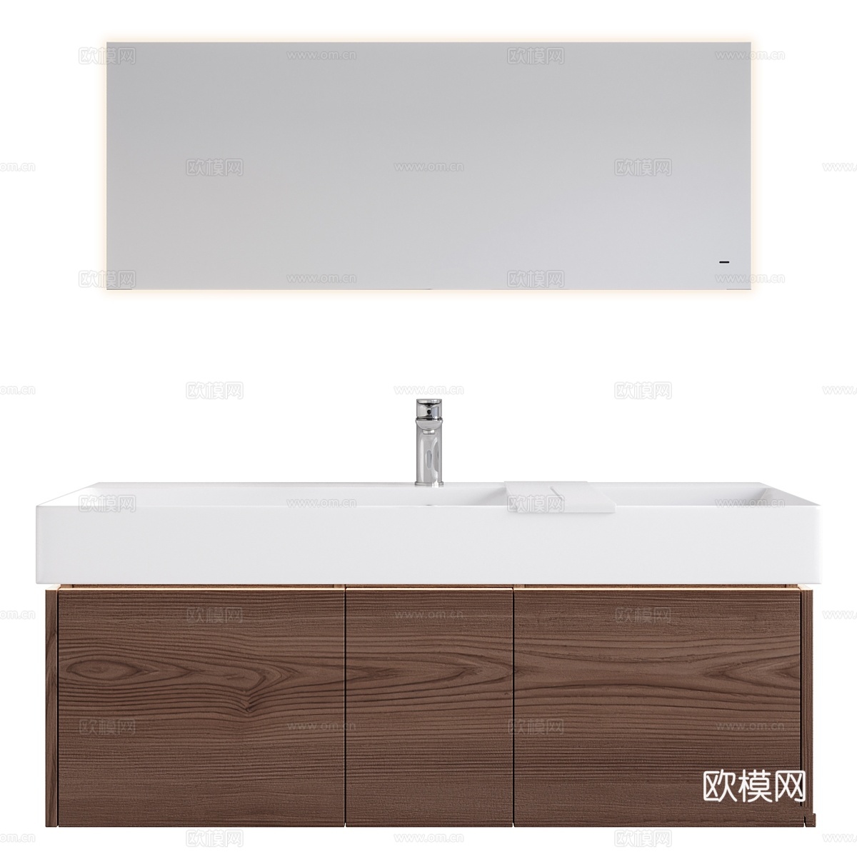 壁挂式带水槽的GRANDE柜和VETR镜子3d模型