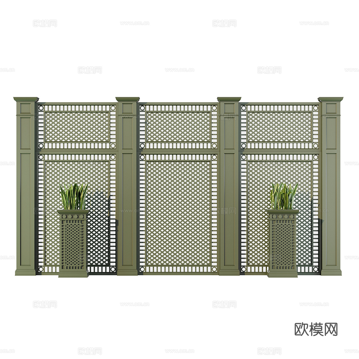 美式装饰隔断3d模型