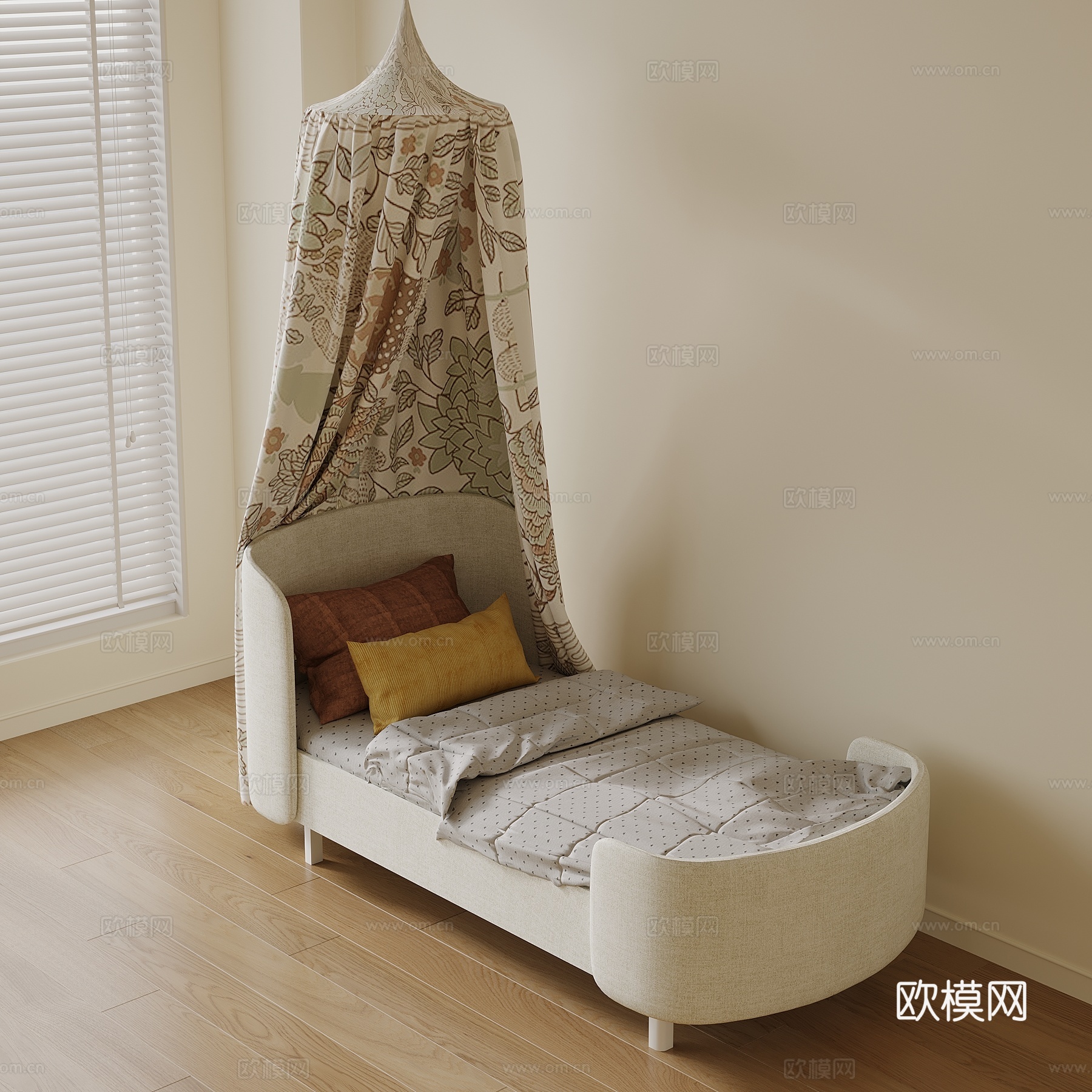 现代儿童床 法式儿童床 婴儿床3d模型