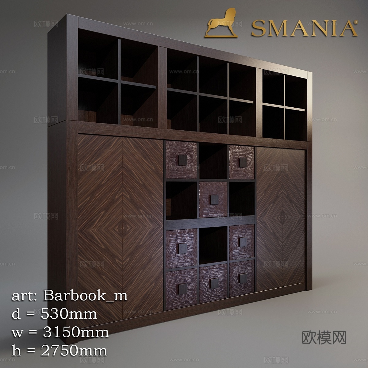 书架 SMANIA_BarBook_Modulo_023d模型