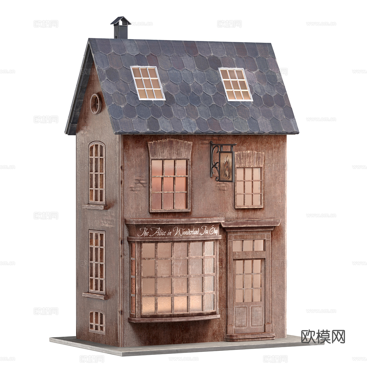 美式儿童玩具屋3d模型