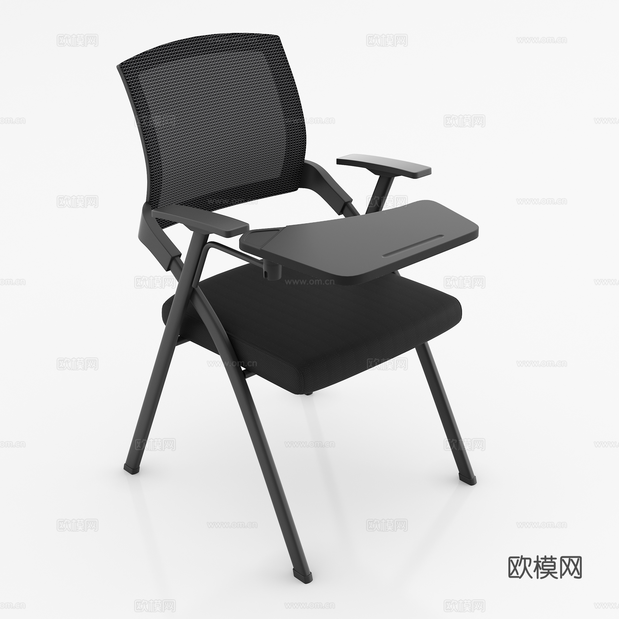 现代会议椅 网布培训椅 休闲椅白底图3d模型