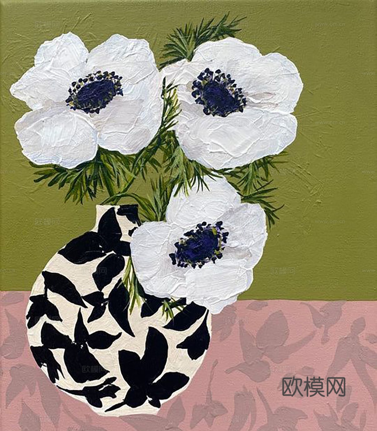 中古挂画组合 装饰画挂画 抽象画立体画