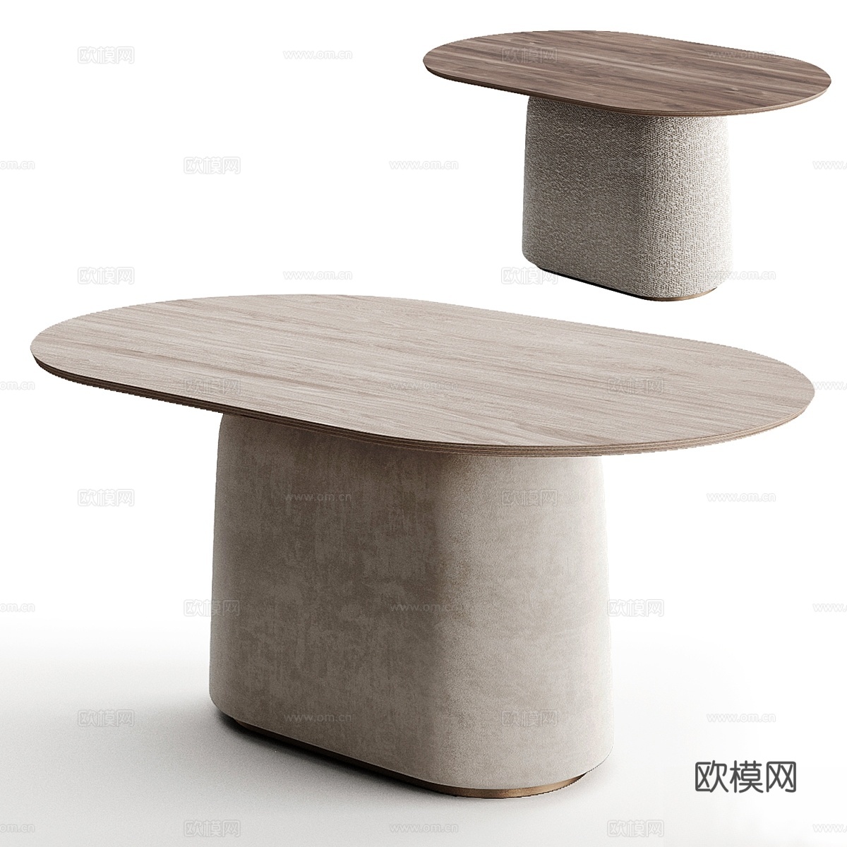 UNIKA 椭圆形餐桌3d模型