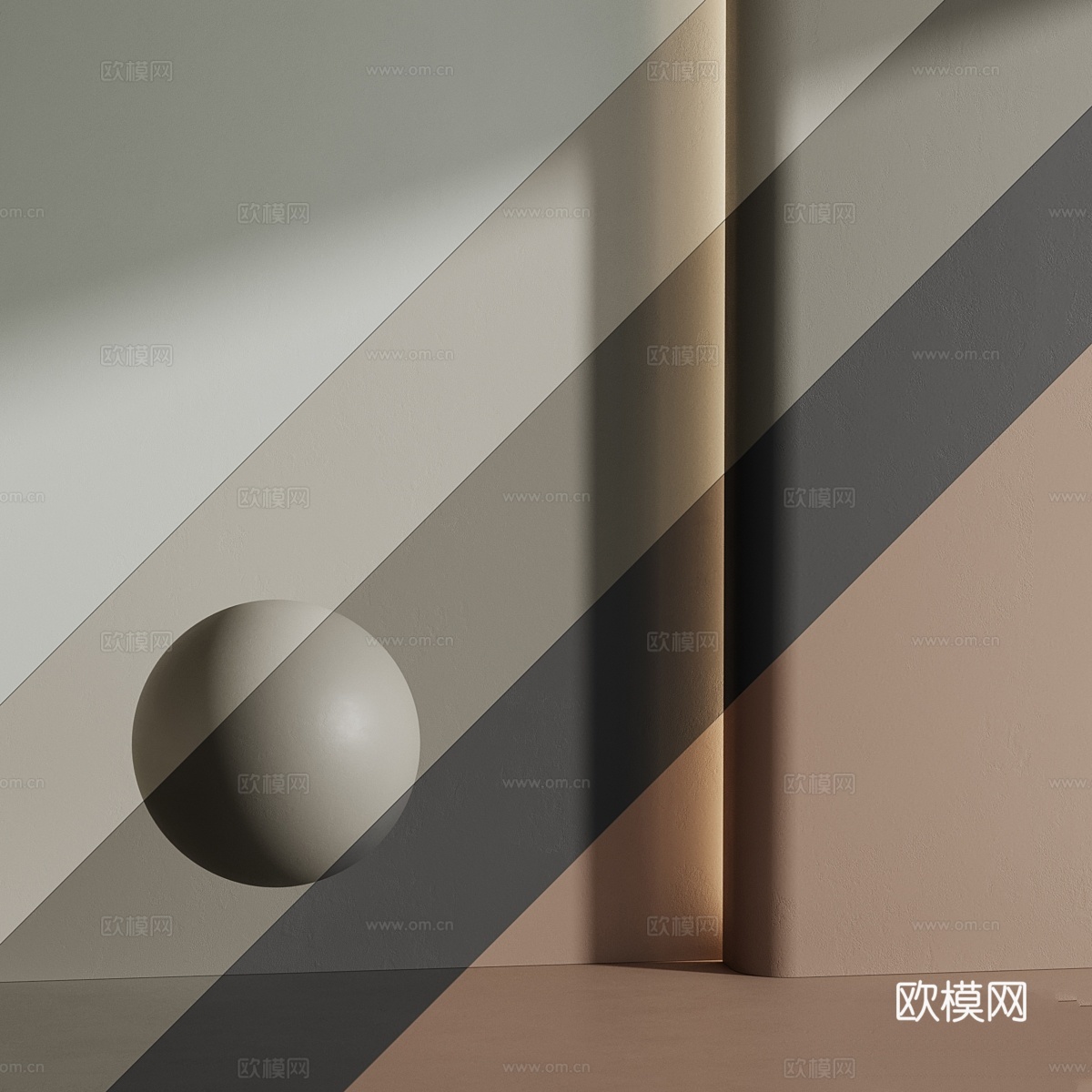 哑光墙面漆 0043d模型