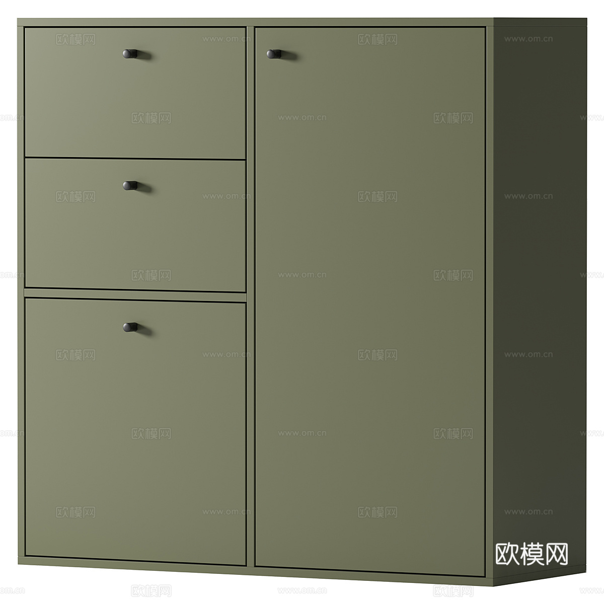 现代意式极简边柜 矮柜 抽屉柜3d模型