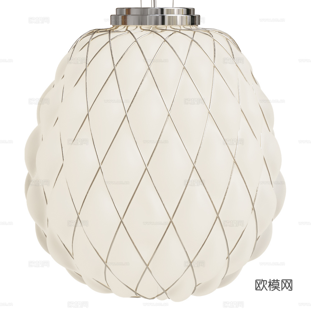 现代意式轻奢玻璃装饰吊灯3d模型