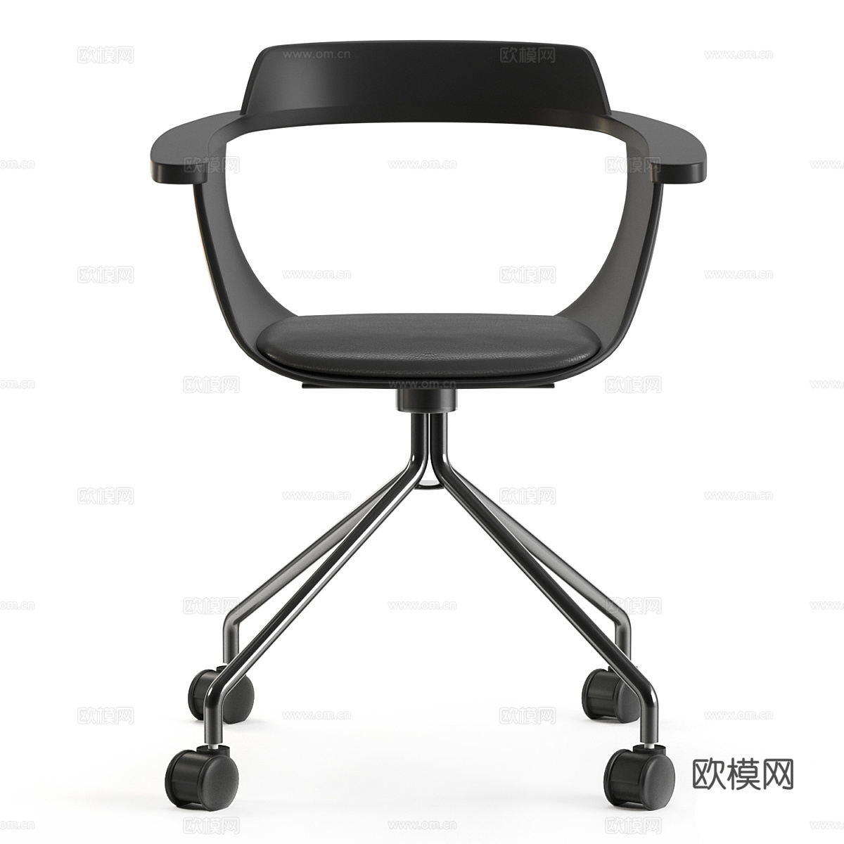 现代意式极简办公椅 书椅 转椅3d模型