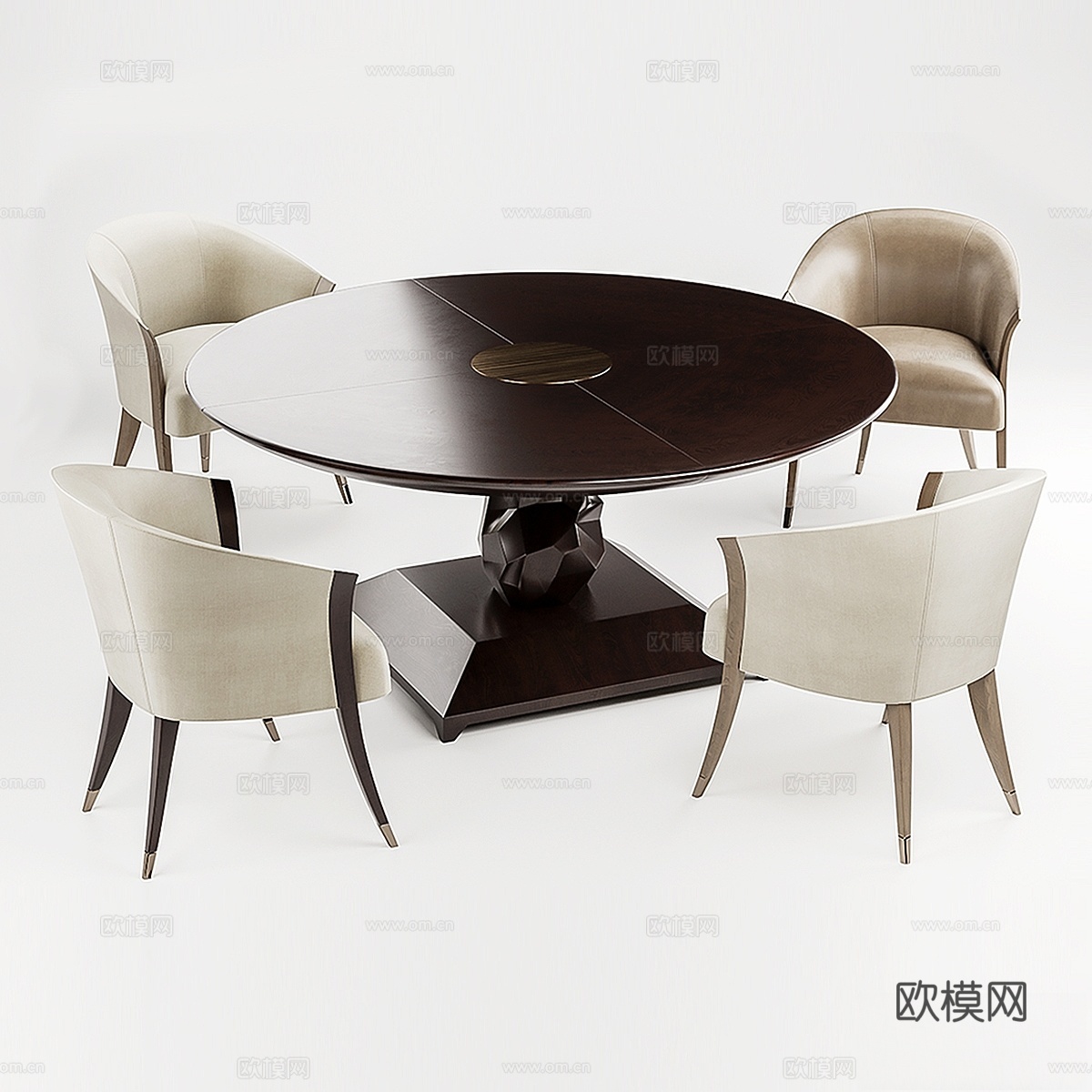 Delilah 椅子和 Daliesque 桌子，由 Chr3d模型
