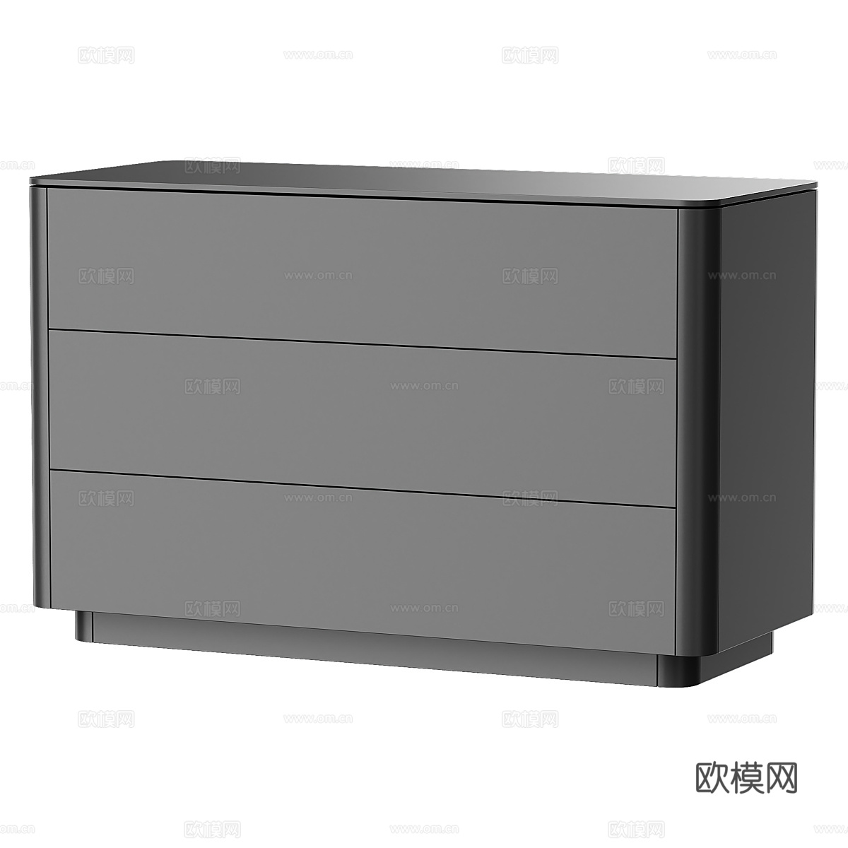 现代意式极简斗柜 边柜 矮柜 抽屉柜3d模型