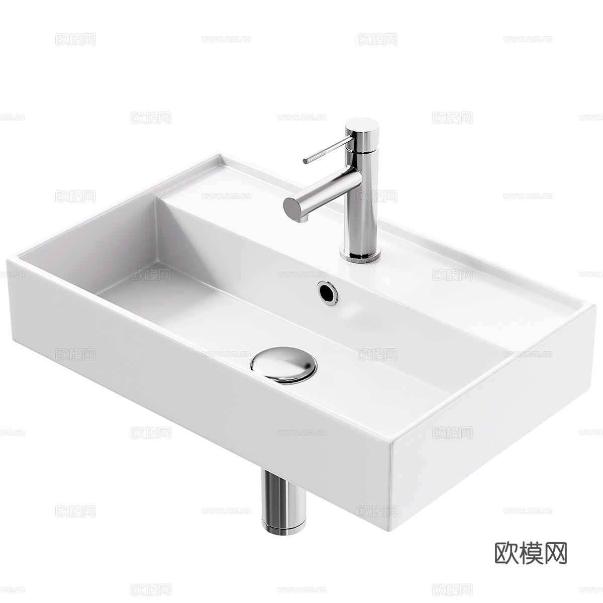 现代陶瓷台盆 洗手盆 面盆3d模型