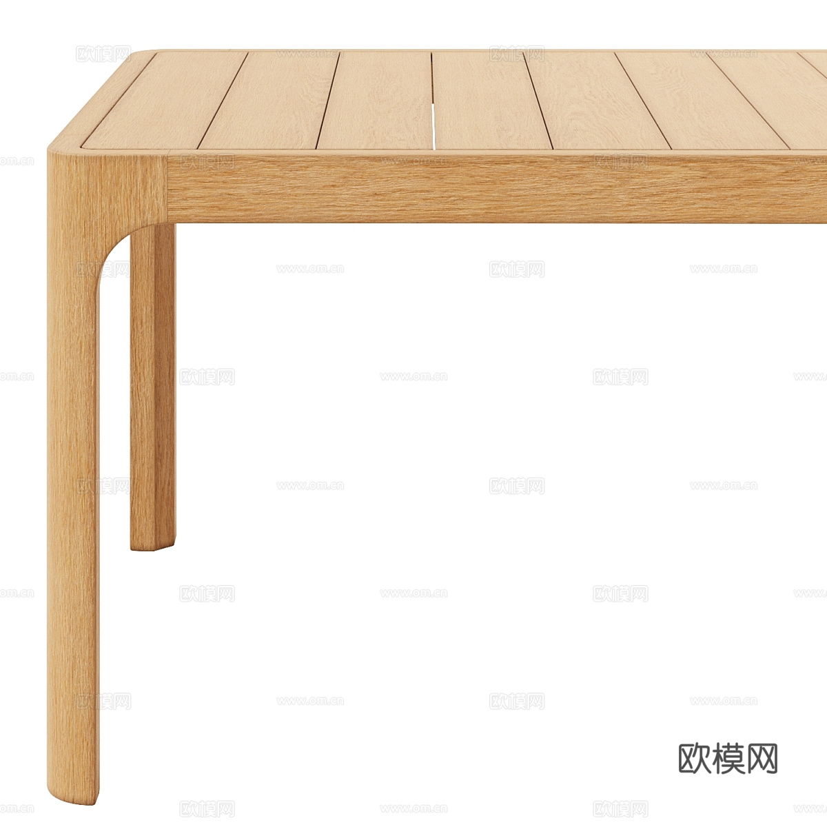新中式原木风户外餐桌3d模型3d模型