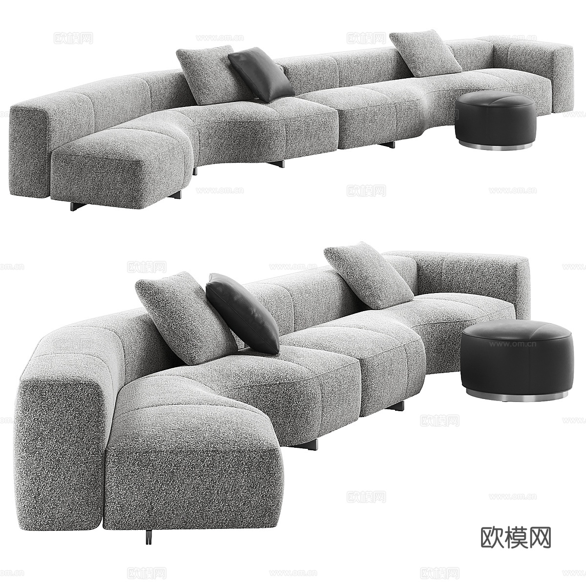 Yves 小型沙发 04 由 Minotti 设计3d模型