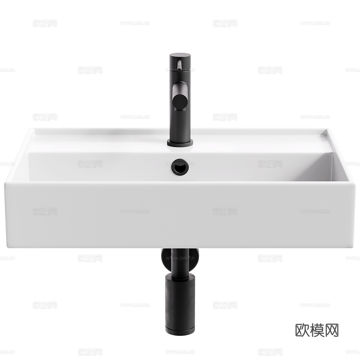 现代陶瓷台盆 洗手盆 面盆3d模型