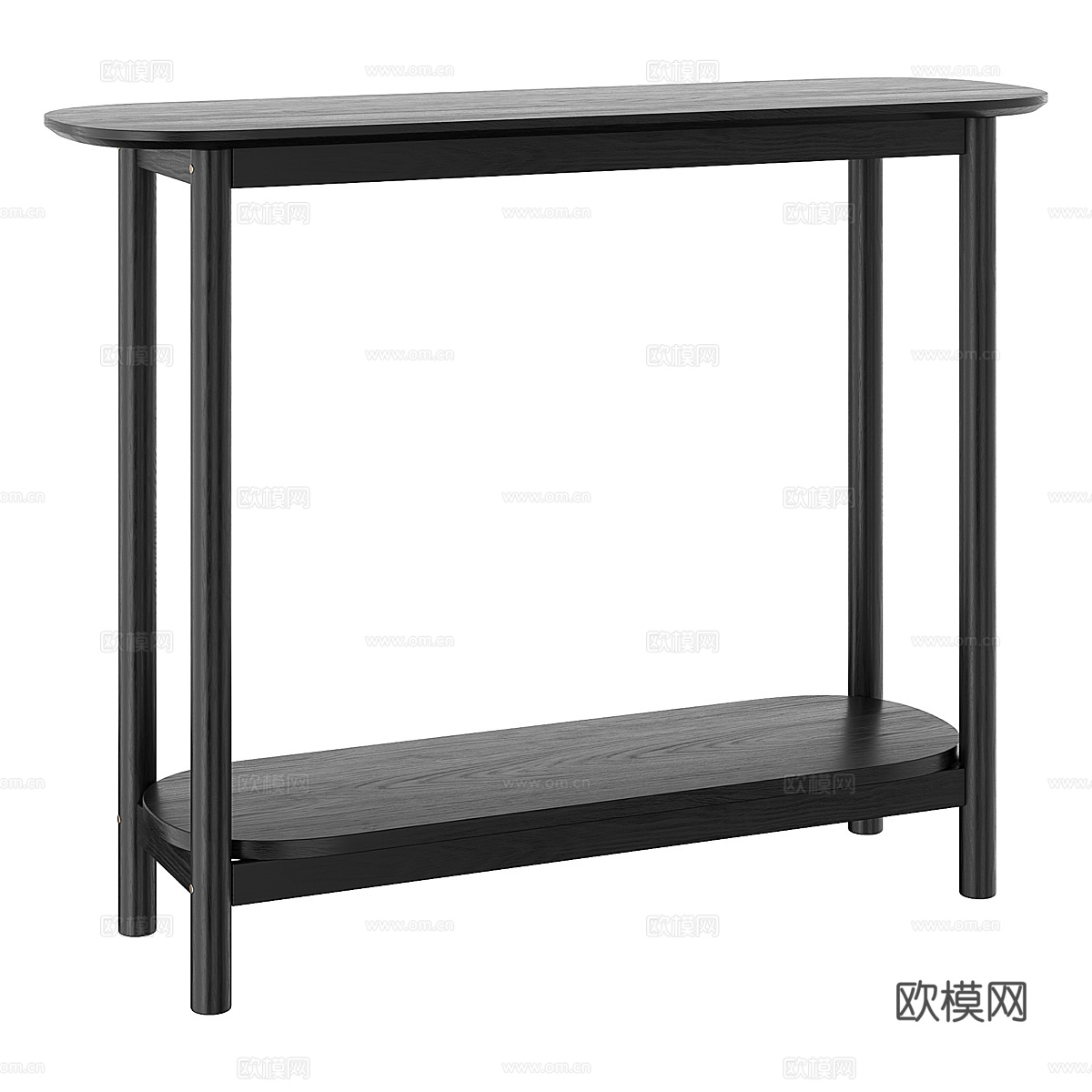 新中式实木端景台 玄关桌3d模型