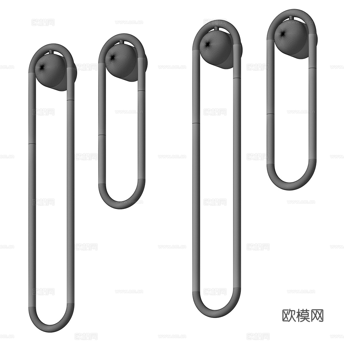 现代轻奢极简线性装饰壁灯3d模型