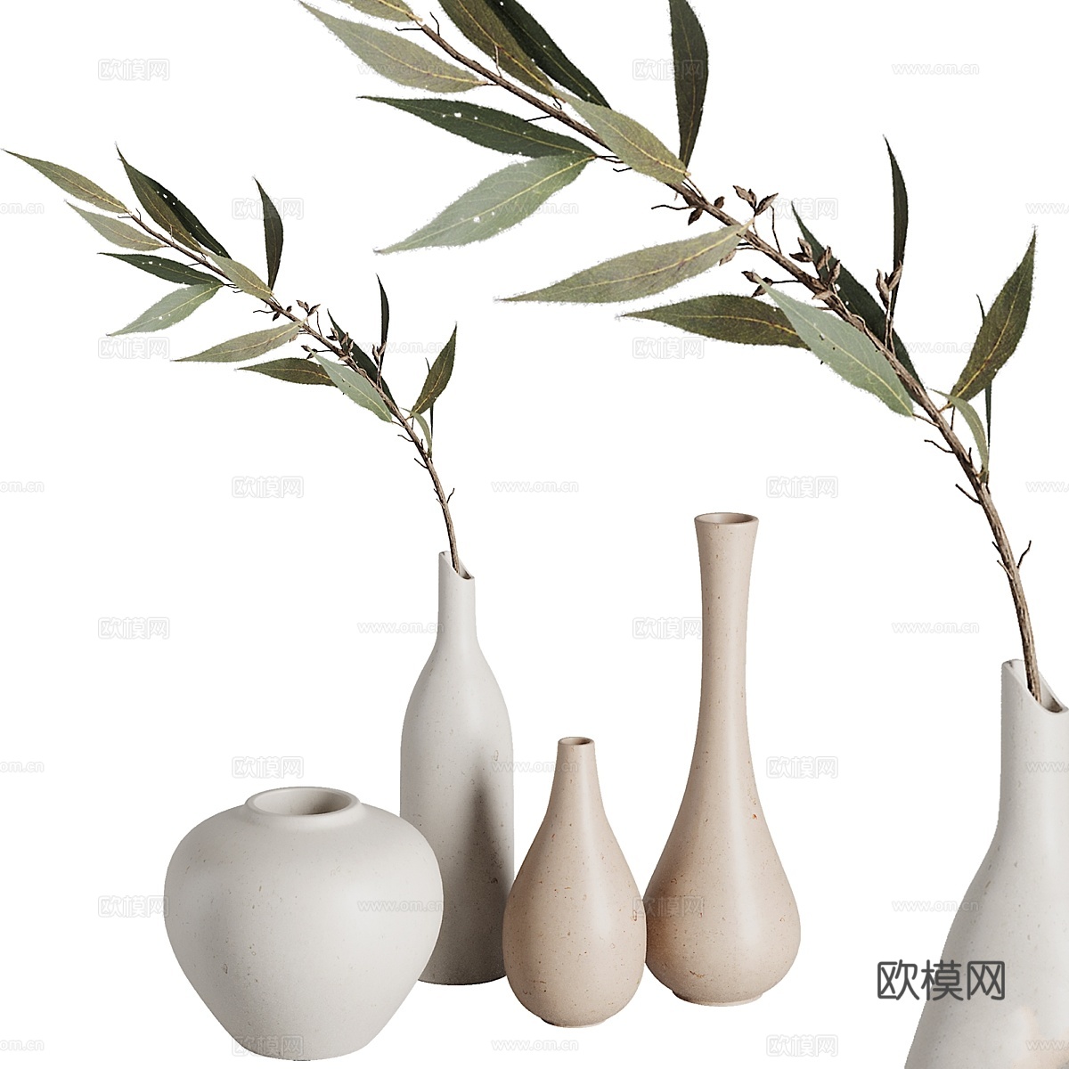 花束花瓶套装473d模型