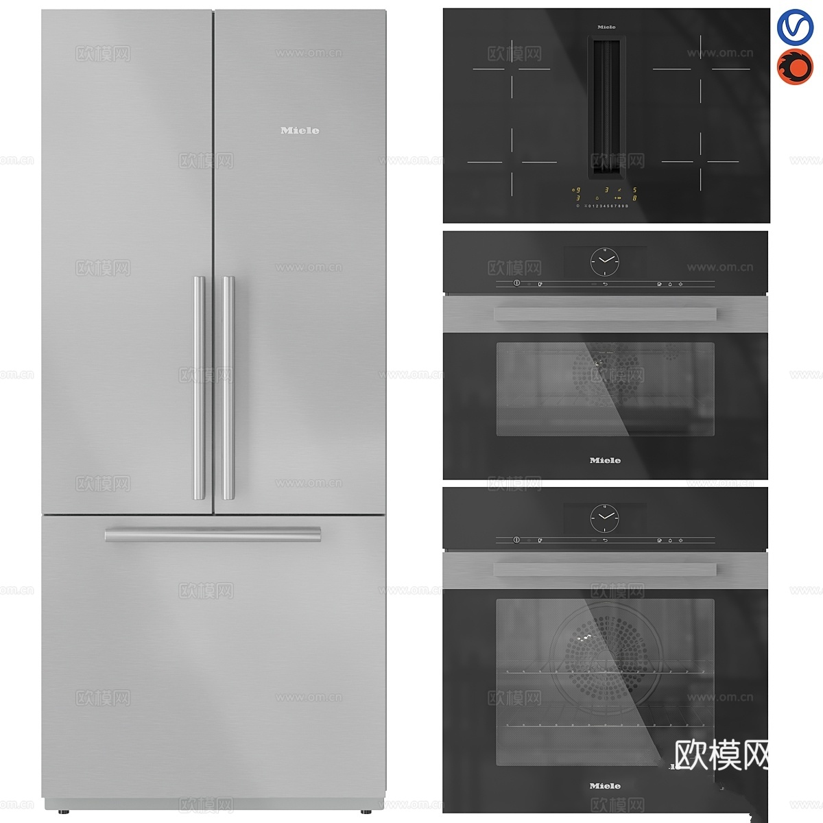 Miele 家用电器系列套装 023d模型