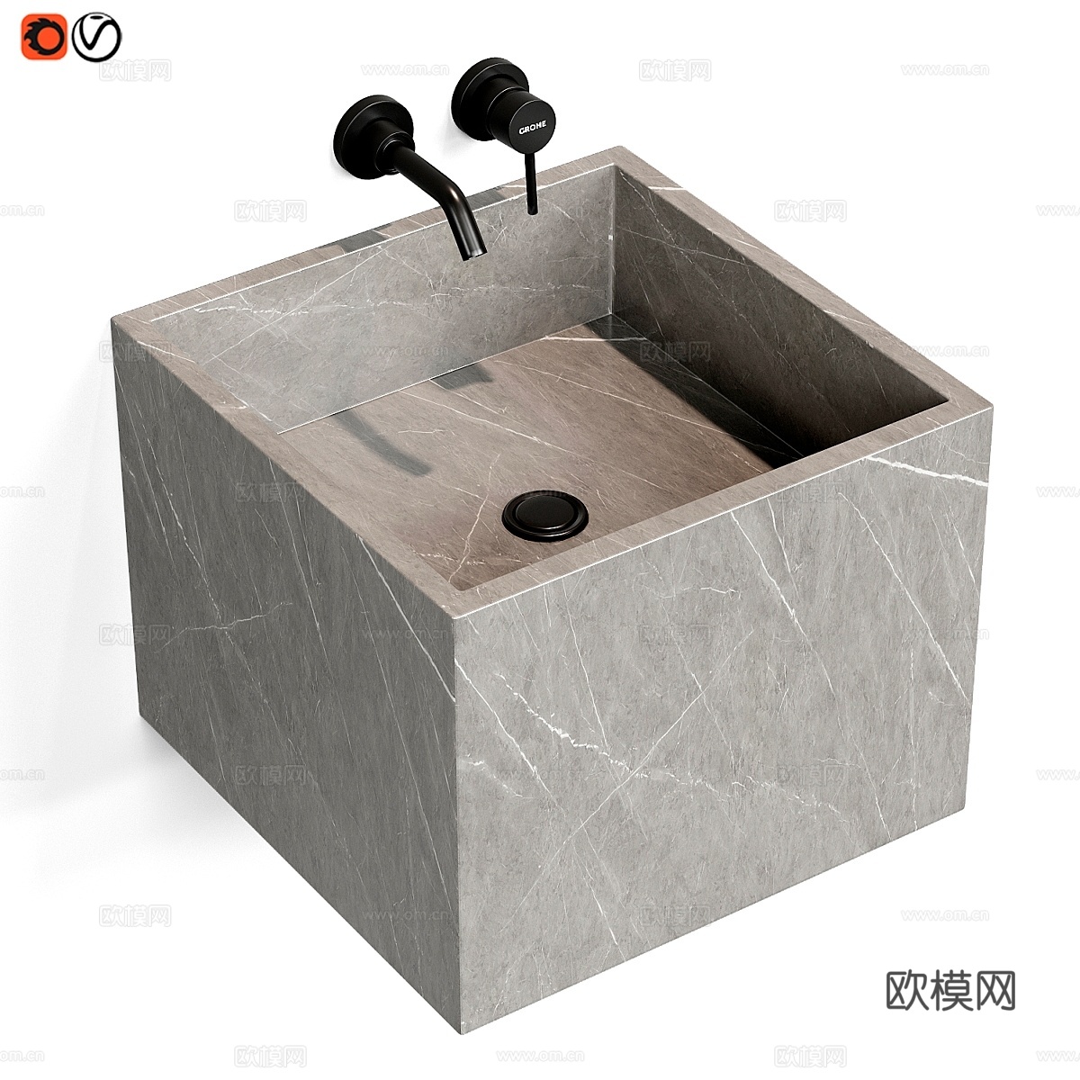 浴室小型洗手盆3d模型