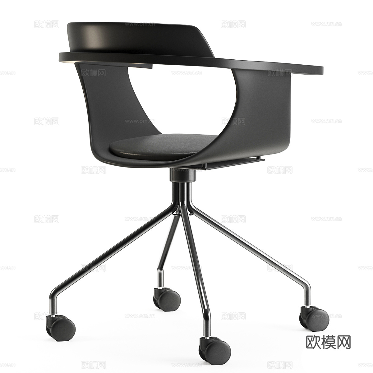 现代意式极简办公椅 书椅 转椅3d模型