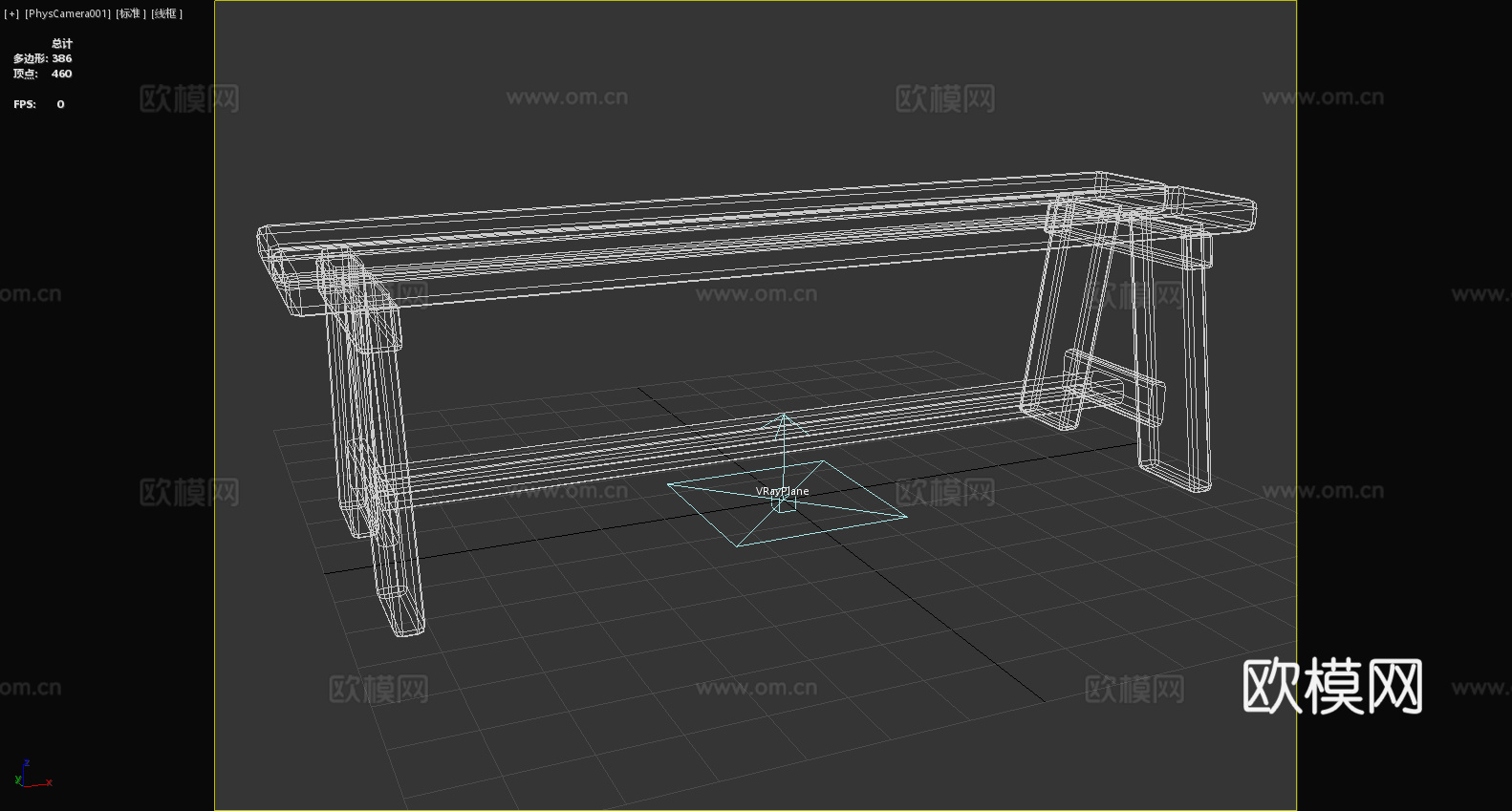 凳子 木凳 条凳 长凳3d模型