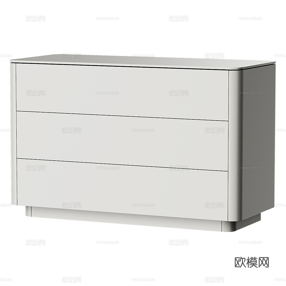 现代意式极简斗柜 边柜 矮柜 抽屉柜3d模型