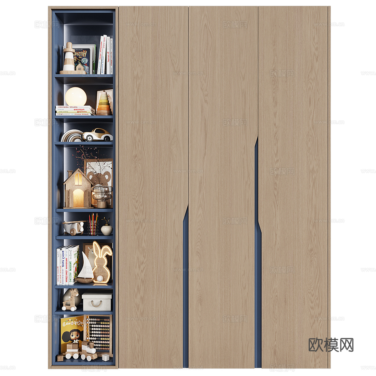 新中式儿童衣柜3d模型