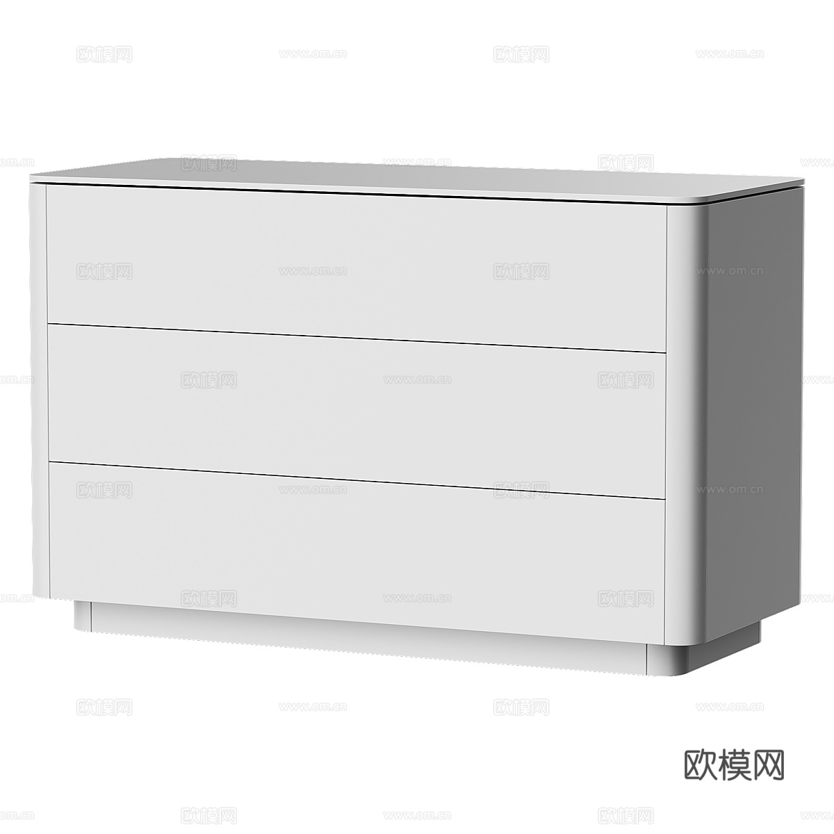 现代意式极简斗柜 边柜 矮柜 抽屉柜3d模型