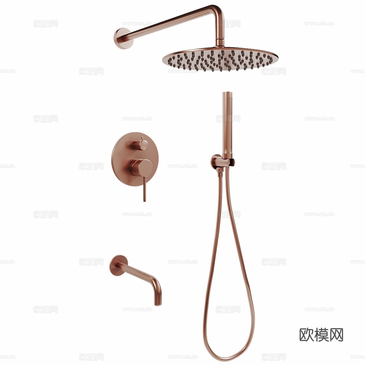 ABBER Wasser Kreis AF8117淋浴系统3d模型