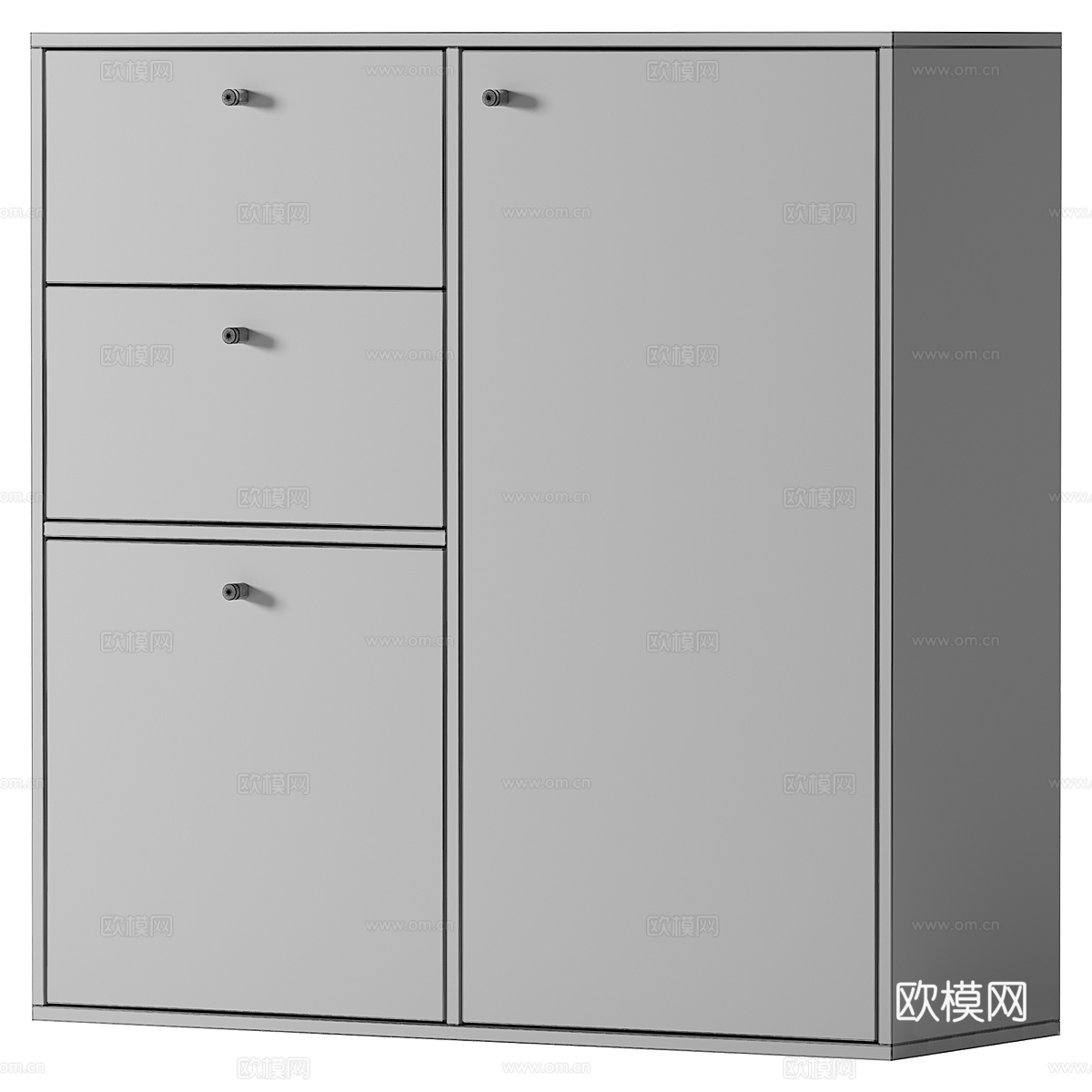 现代意式极简边柜 矮柜 抽屉柜3d模型