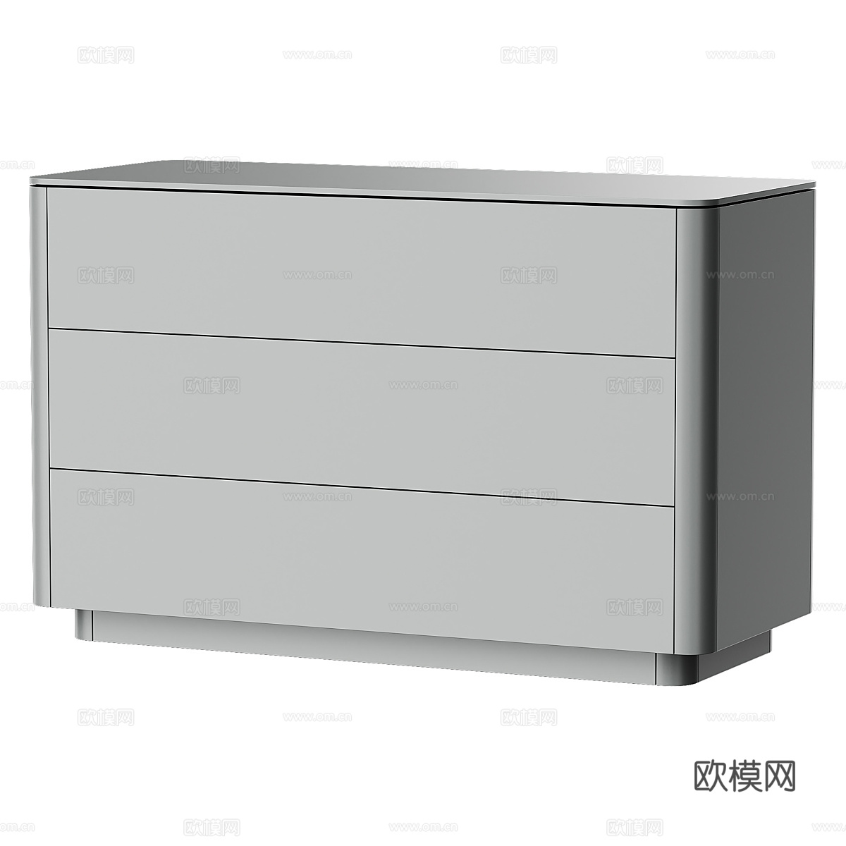 现代意式极简斗柜 边柜 矮柜 抽屉柜3d模型