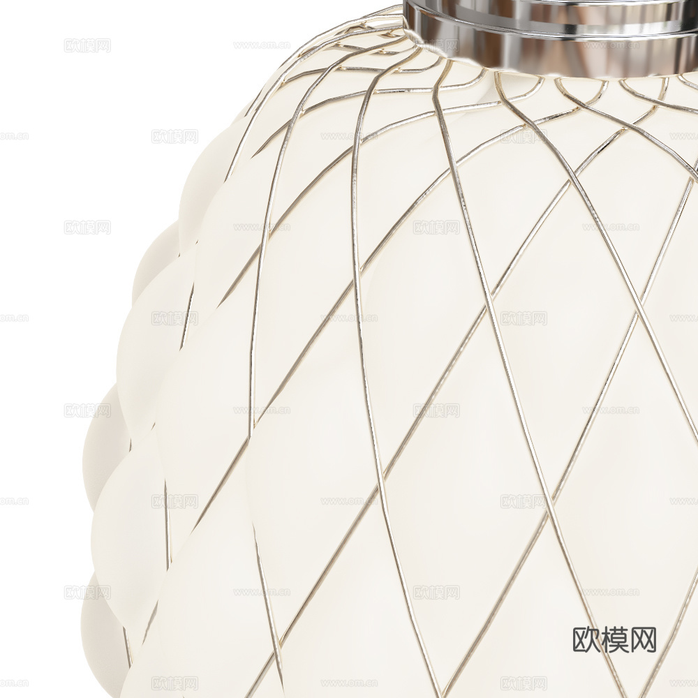 现代意式轻奢玻璃装饰吊灯3d模型