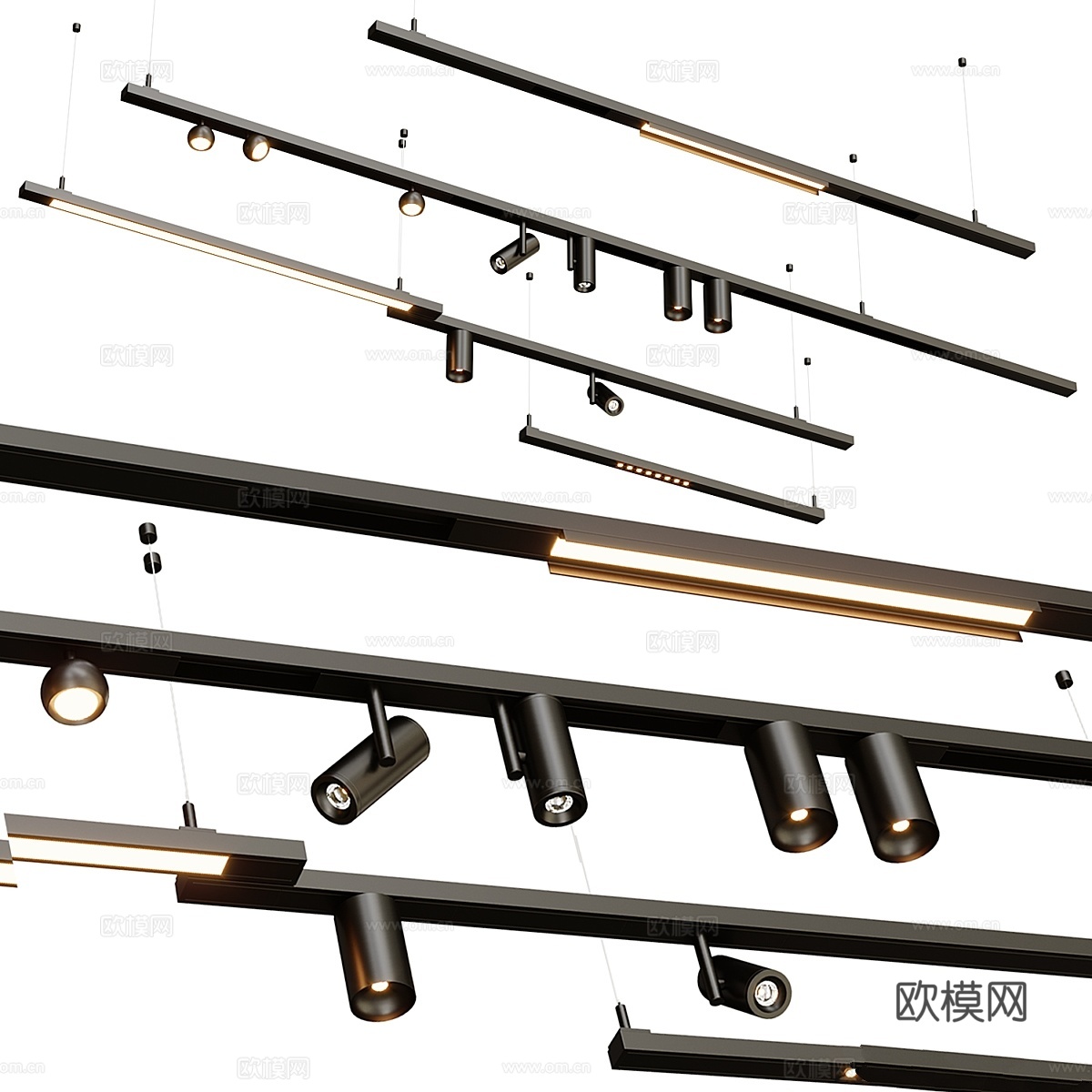 模块化照明设备 Pista 表面3d模型