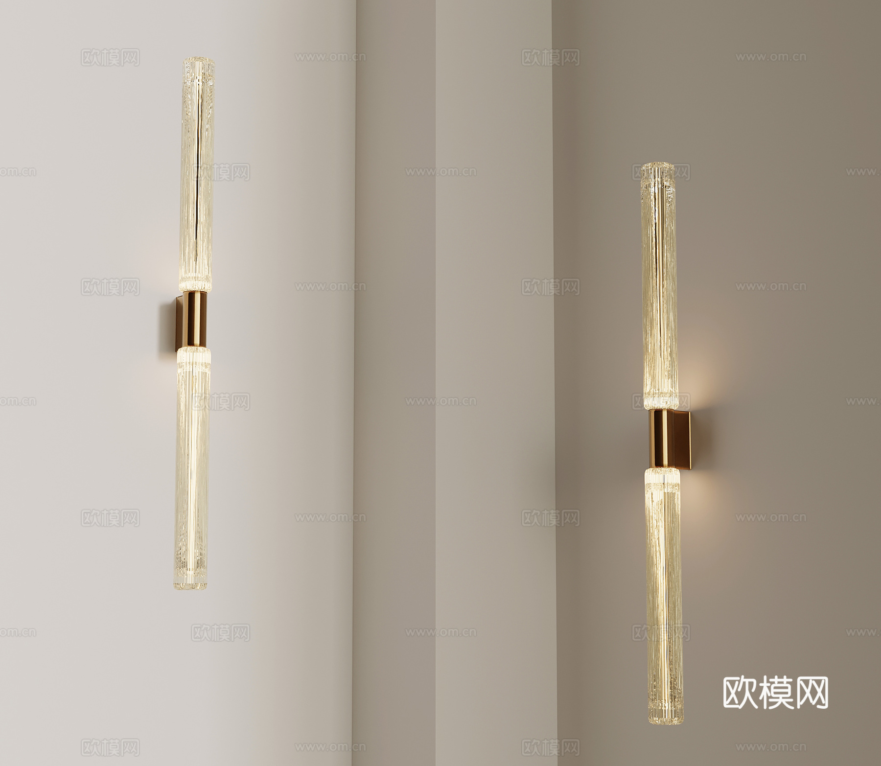 现代壁灯 玻璃壁灯3d模型