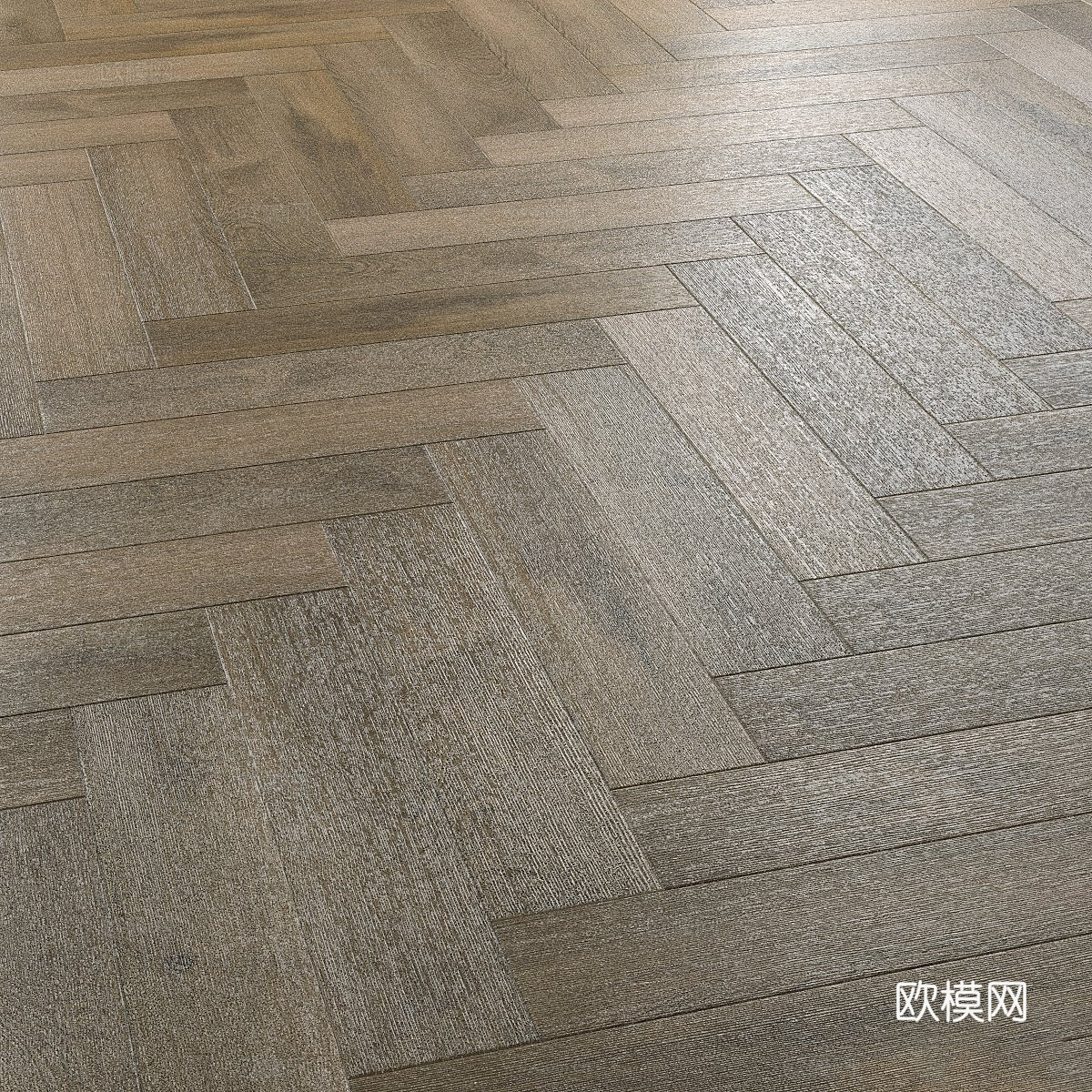 现代意式拼花木地板3d模型