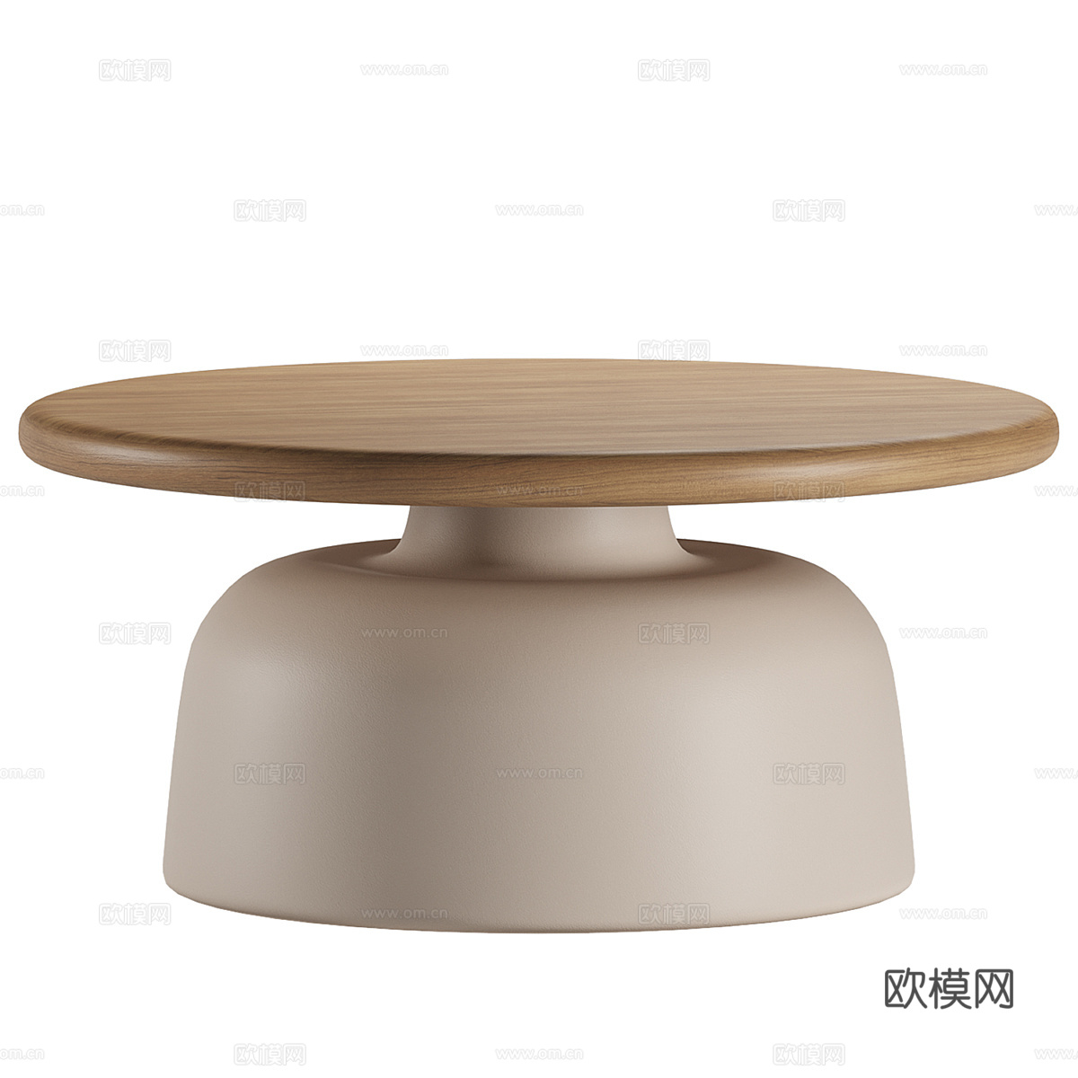 新中式侘寂圆茶几3d模型