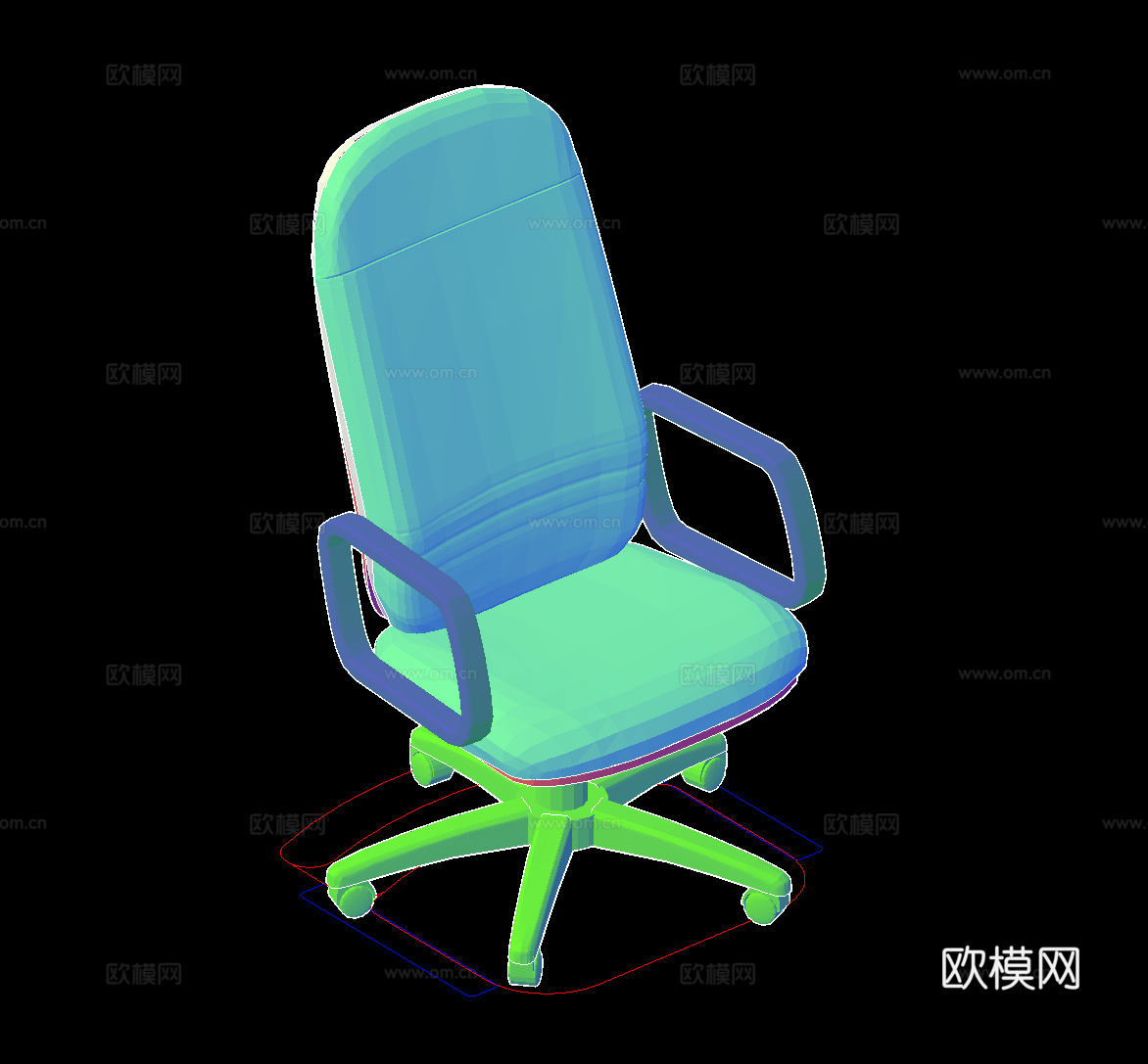 班椅立体图cad施工图
