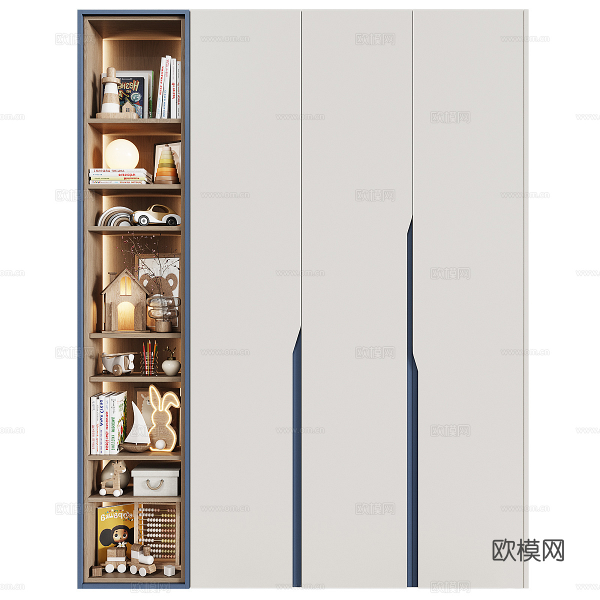 新中式儿童衣柜3d模型