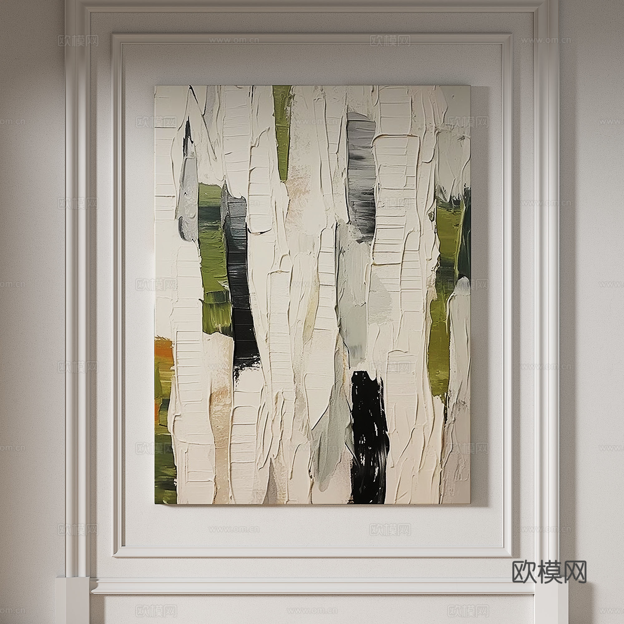 现代，简约，奶油风，轻奢，侘寂，肌理，立体，装饰画3d模型