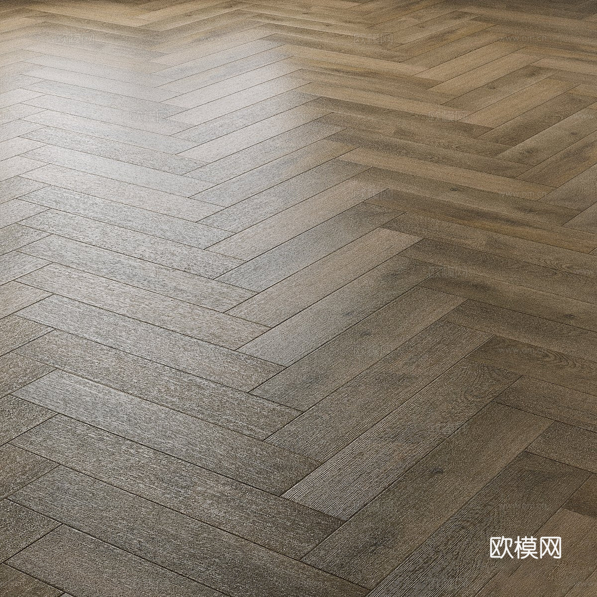现代意式拼花木地板3d模型