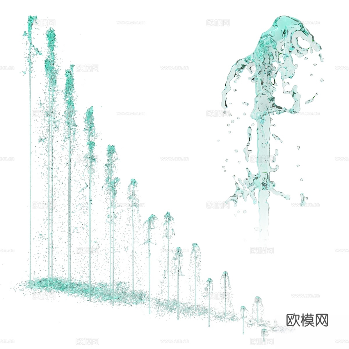 20 水景喷泉3d模型