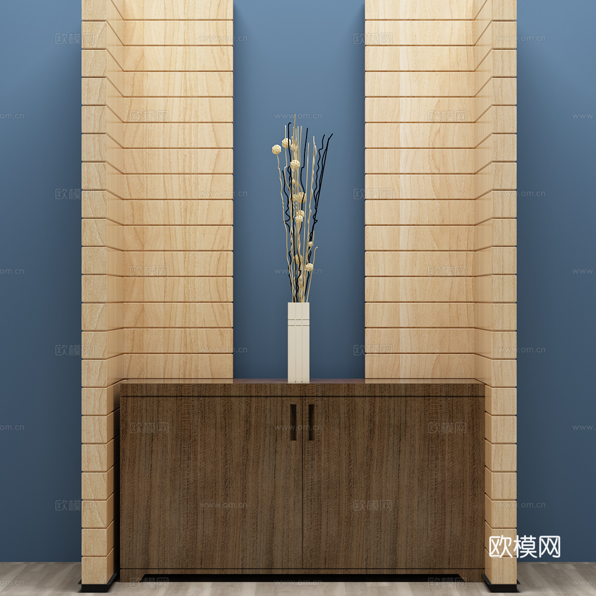 新中式鞋柜 边柜 装饰柜3d模型